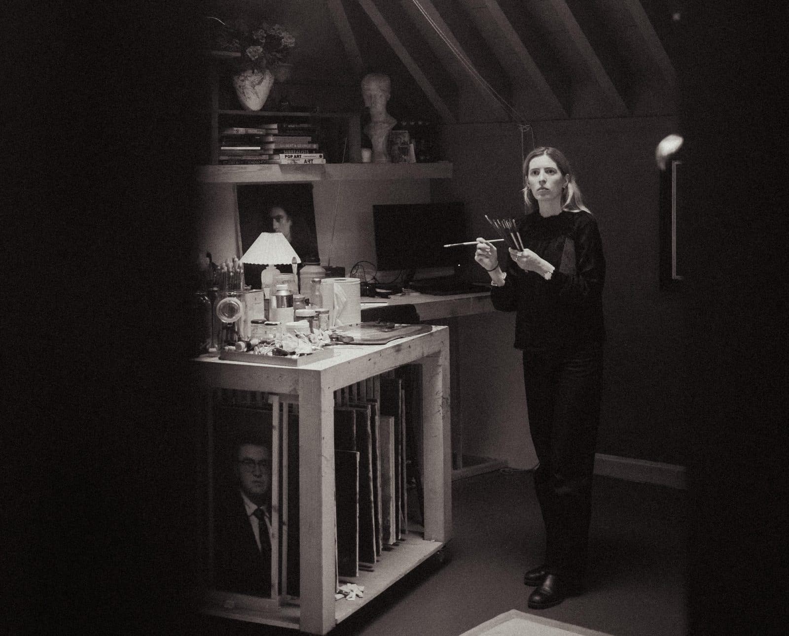 Emily at work in her London studio